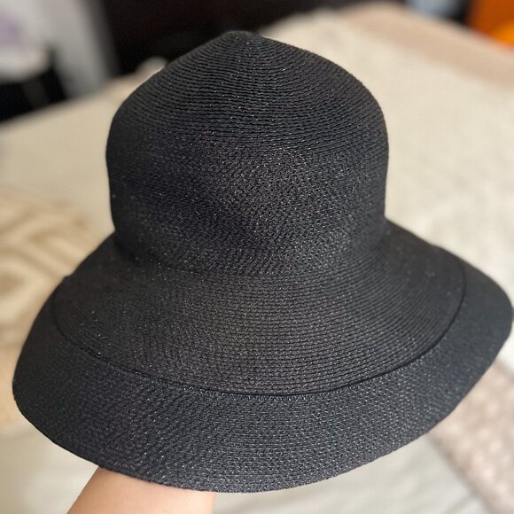 Patricia Underwood Sun Hat Black Rafia Wide Brim main image 4